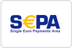 SEPA-Logo mit Euro-Symbol und Schriftzug "Single Euro Payments Area".